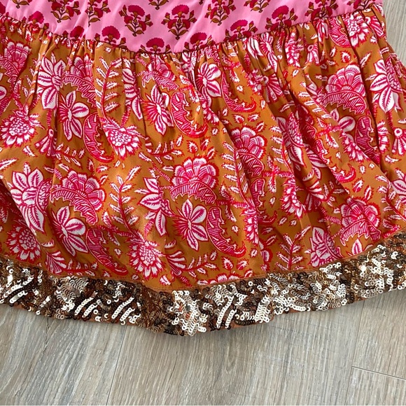 NWOT Figue Fiona Silk Midi Dress with Sequins Sz S - Picture 7 of 9